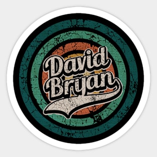 David Bryan // Retro Circle Crack Vintage Sticker